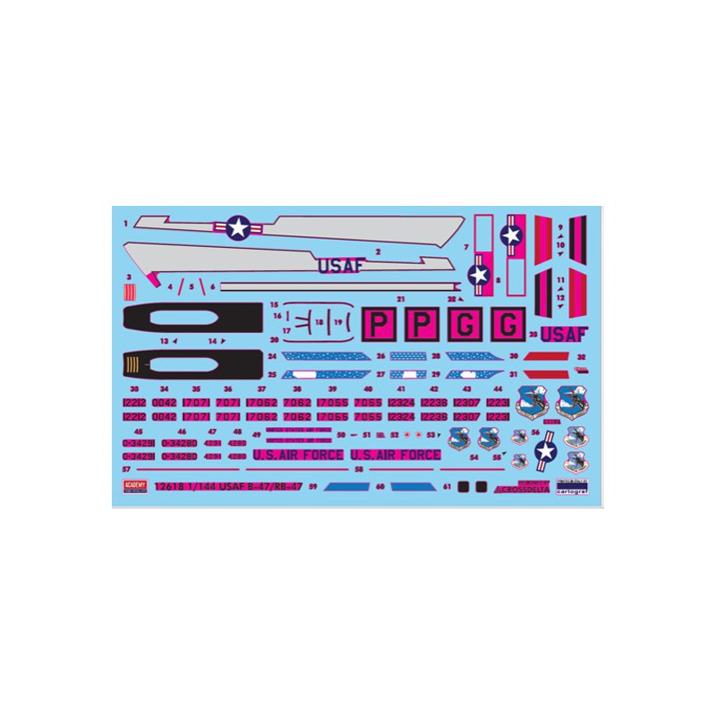 Maquette d'avion en plastique USAF B-47 306th BW 1/144