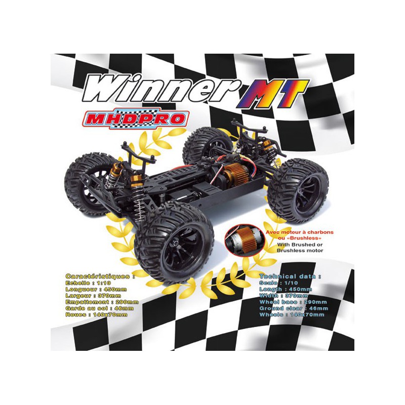 Voiture électrique radiocommandée Monster Winner RTR 1/10