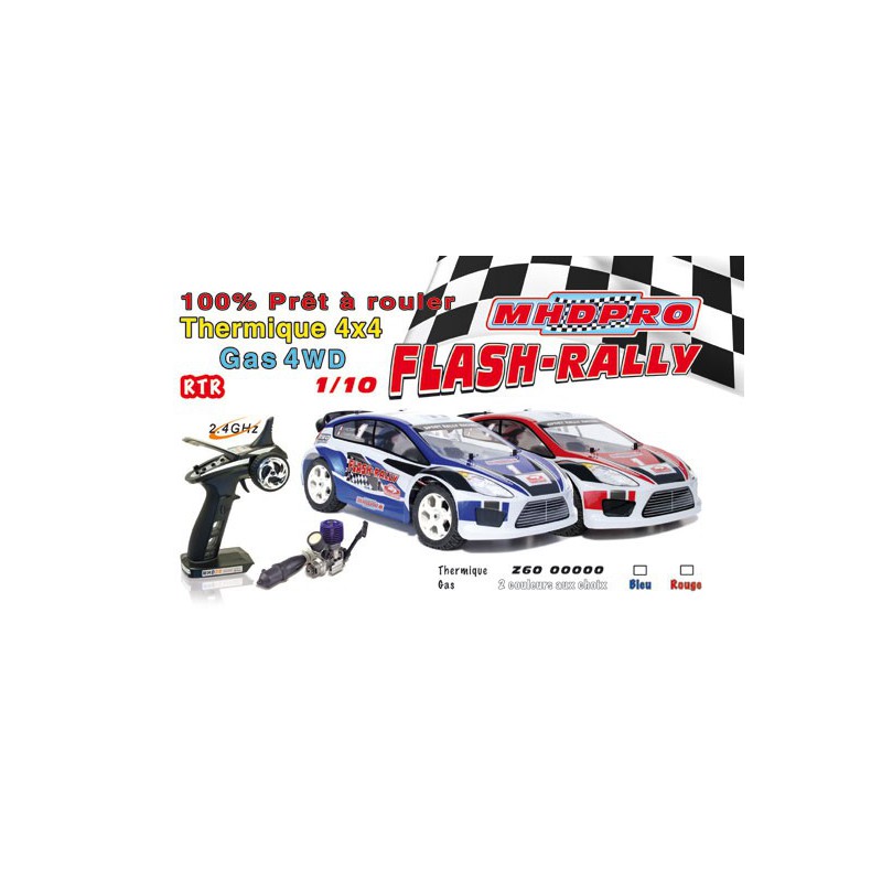 Voiture thermique radiocommandée Flash Rally GP RTR 1/10