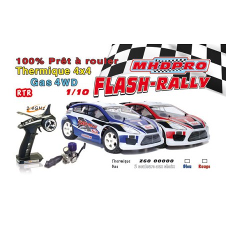 Voiture thermique radiocommandée Flash Rally GP RTR 1/10 Voiture thermique radiocommandée Flash Rally GP RTR 1/10