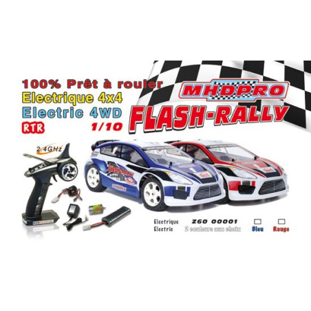 Voiture électrique radiocommandée Flash Rally EP RTR 1/10 Voiture électrique radiocommandée Flash Rally EP RTR 1/10