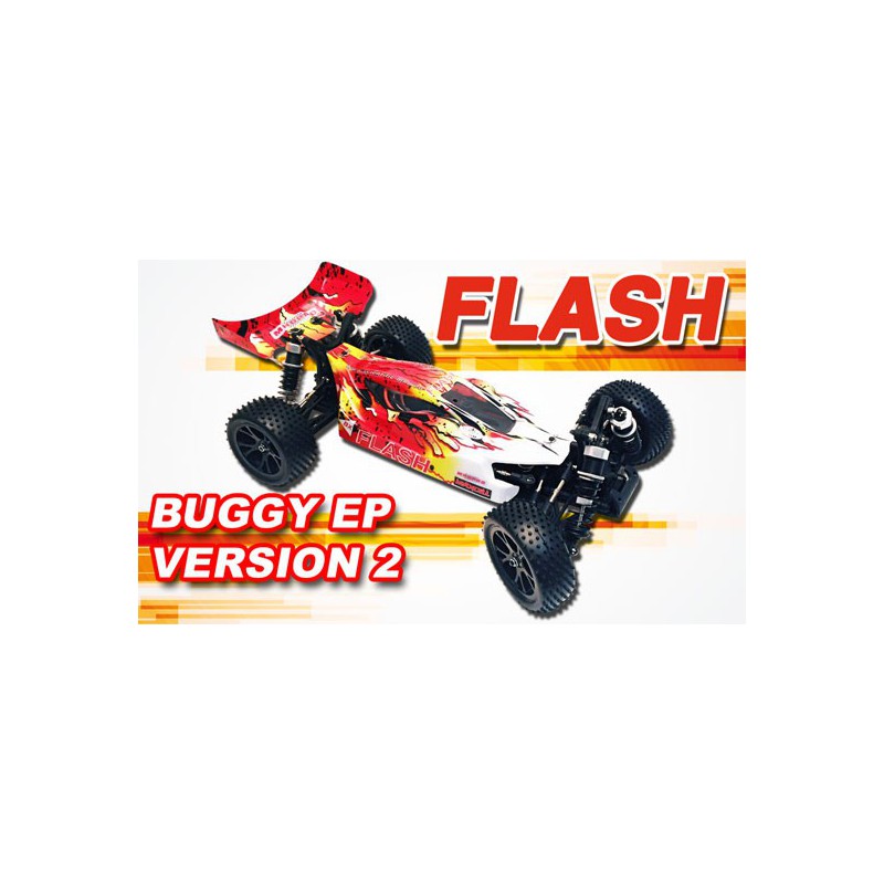 Voiture électrique radiocommandée BUGGY EP JAUNE RTR1/10