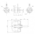 Moteur électrique radiocommandé Moteur DM2810 Kv1200 Moteur électrique radiocommandé Moteur DM2810 Kv1200
