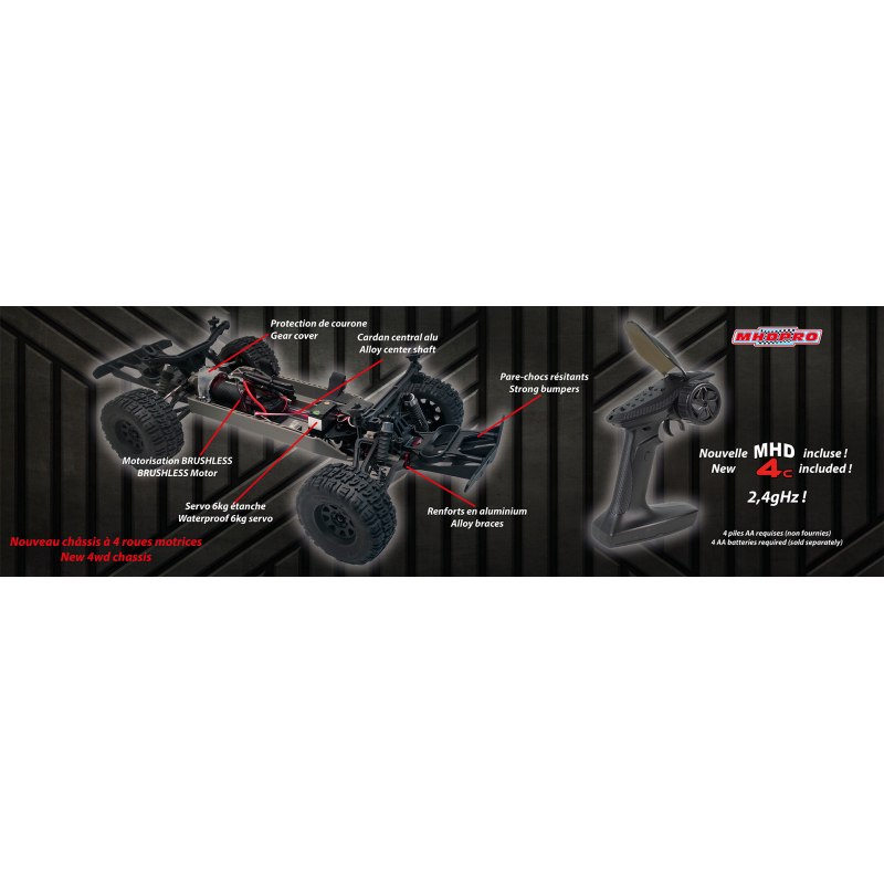 Voiture électrique radiocommandée INTERCEPTOR SALIE XL 1/10