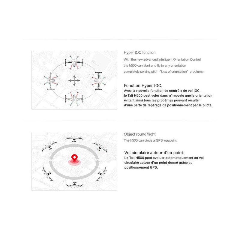 Drone radiocommandé pour expérimenté TALI 500 RTF Mode 1