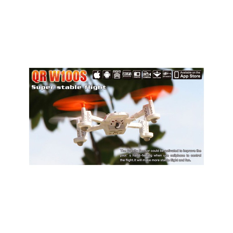Drone radiocommandé pour débutant DRONE QR 100WS Android Devo 4 Mode 1