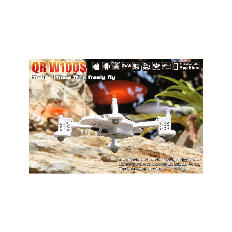Drone radiocommandé pour débutant DRONE QR 100WS Android Devo 4 Mode 1