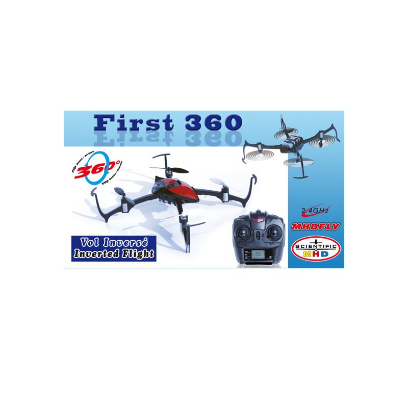 Drone radiocommandé pour débutant FIRST 360° 3D Mode 1 RTF