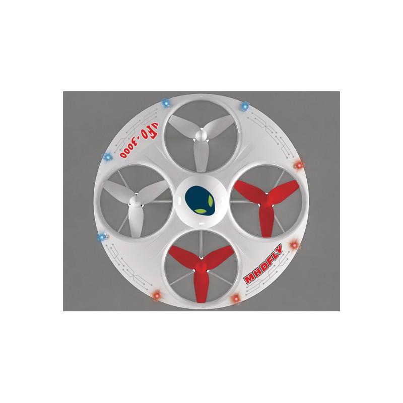Drone radiocommandé pour débutant UFO 3000 Soucoupe Volante Blanche