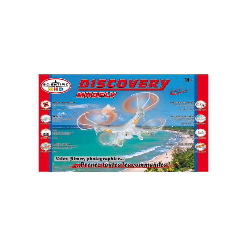 Drone radiocommandé pour débutant Discovery UFO HD Caméra Mode 1