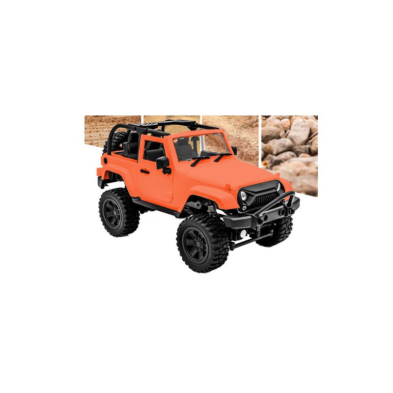 Voiture électrique radiocommandée Mini Crawler 4WD Convertible Orange