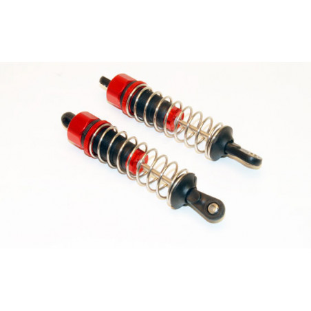 Pièce pour voiture electrique tous chemin 1/10 Amortisseurs anodisés rouge Pièce pour voiture electrique tous chemin 1/10 Amortisseurs anodisés rouge