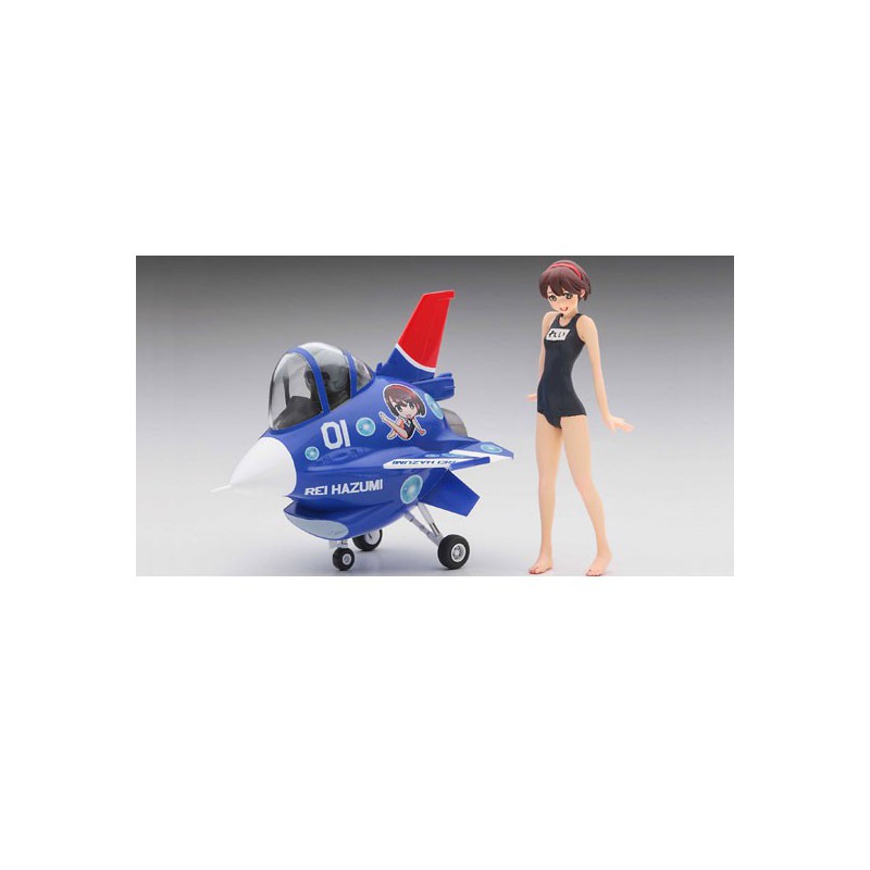 Maquette d'avion en plastique Egg Girls “Rei Hazumi” w/ F-2