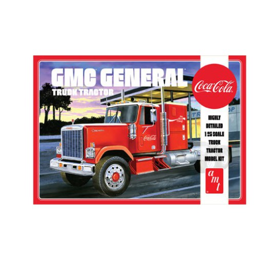 Maquette de camion en plastique 1976 GMC General Truck tractor Coca-Cola 1/25 Maquette de camion en plastique 1976 GMC General Truck tractor Coca-Cola 1/25