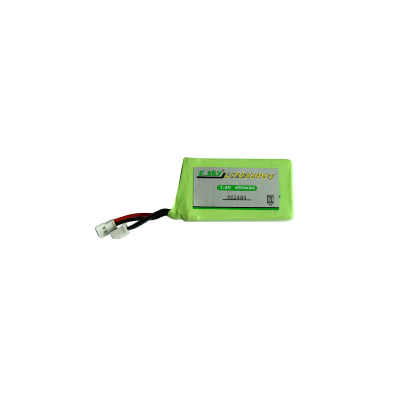 Pièce pour hélicoptère électrique BATTERIE LIPO 7,4 Volts 450 mA