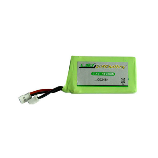 Pièce pour hélicoptère électrique BATTERIE LIPO 7,4 Volts 450 mA