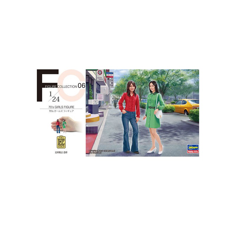 Maquette de voiture en plastique 70’s GIRLS FIGURE 1/24