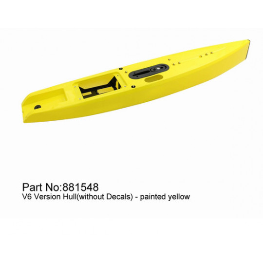 Pièce pour voilier radiocommandé Coque DF65 V6 Jaune Pièce pour voilier radiocommandé Coque DF65 V6 Jaune