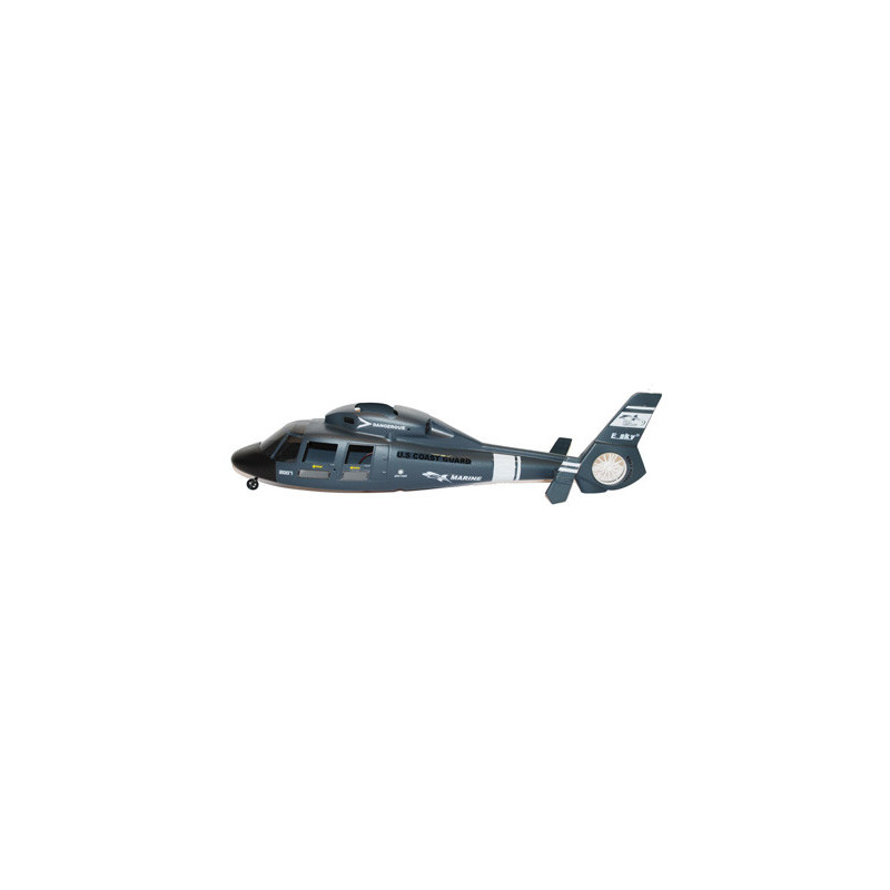 Pièce pour hélicoptère électrique DAUPHIN FUSELAGE BLEU COMPLET