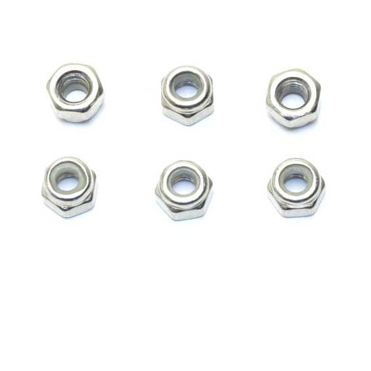 Pièce pour voiture electrique tous chemin 1/10 Ecrous Nystop M2,5 6pcs