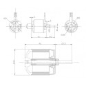 Moteur électrique radiocommandé Moteur DM2825 Kv950 Moteur électrique radiocommandé Moteur DM2825 Kv950