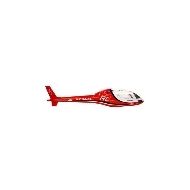 Pièce pour hélicoptère électrique FUSELAGE BIG LAMA ROUGE BLANC