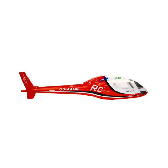 Pièce pour hélicoptère électrique FUSELAGE BIG LAMA ROUGE BLANC