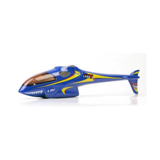 Pièce pour hélicoptère électrique FUSELAGE LAMA V4 BLEU