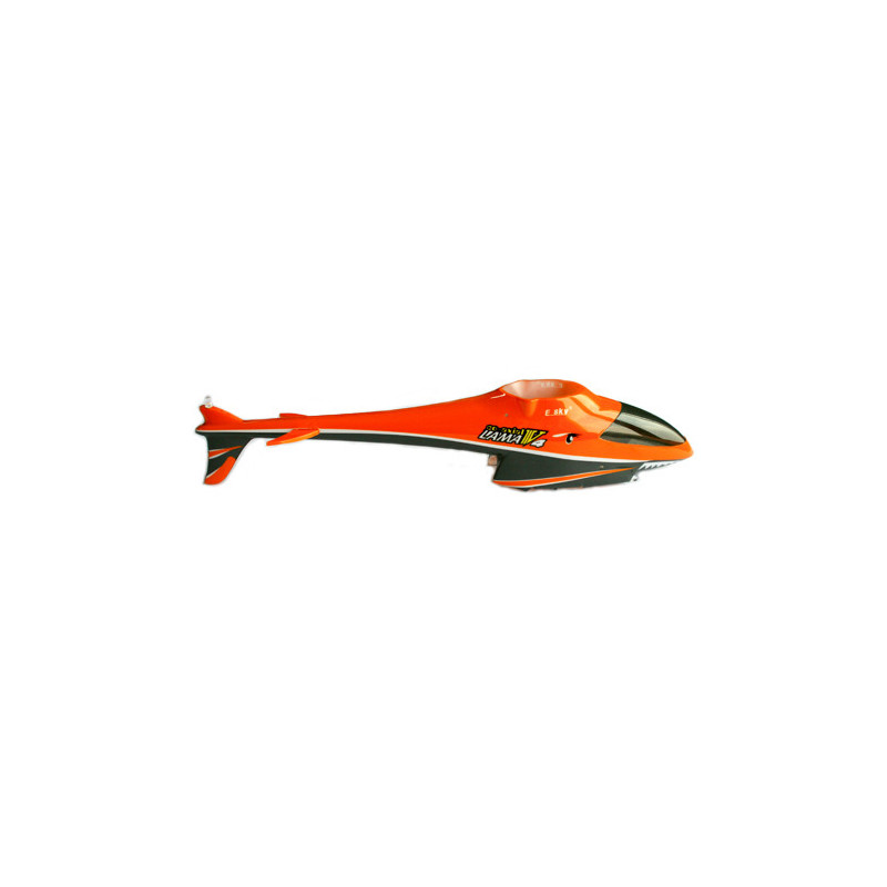 Pièce pour hélicoptère électrique FUSELAGE LAMA V4 ORANGE