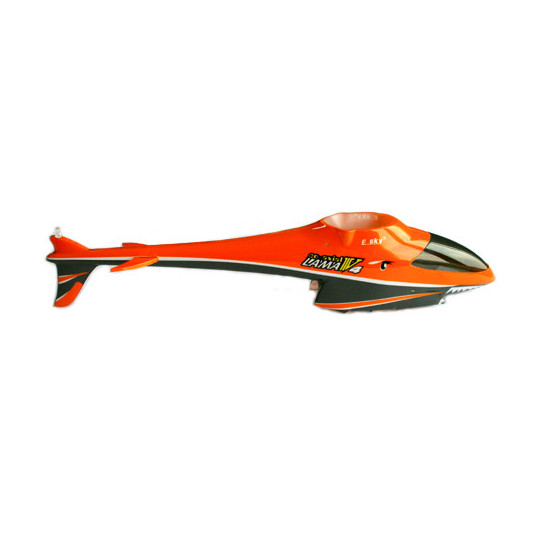 Pièce pour hélicoptère électrique FUSELAGE LAMA V4 ORANGE