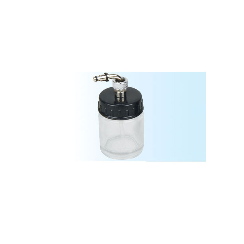 Pièce pour aérographe Godet en verre avec adaptateur