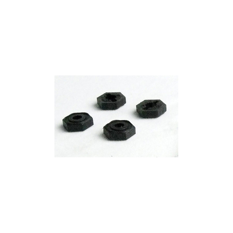 Pièce pour voiture electrique tous chemin 1/10 Hexagones de roues (4pcs)