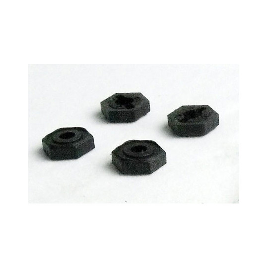 Pièce pour voiture electrique tous chemin 1/10 Hexagones de roues (4pcs)