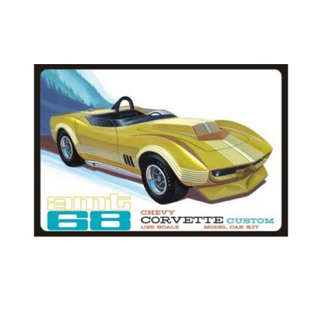 Maquette de voiture en plastique Chevy Corvette Custom 1968 1/25 Maquette de voiture en plastique Chevy Corvette Custom 1968 1/25