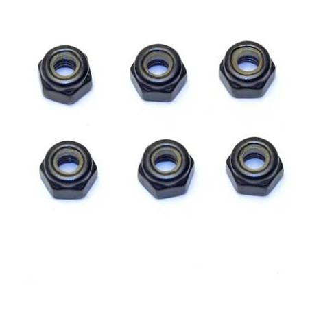 Pièce pour voiture thermique tous chemin 1/8 Jeu d'écrous M2,5 6 pcs Pièce pour voiture thermique tous chemin 1/8 Jeu d'écrous M2,5 6 pcs