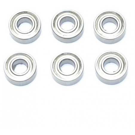 Pièce pour voiture electrique tous chemin 1/10 Jeu Roulements 5x11x4 (6pcs) Pièce pour voiture electrique tous chemin 1/10 Jeu Roulements 5x11x4 (6pcs)