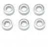 Pièce pour voiture electrique tous chemin 1/10 Jeu Roulements 5x11x4 (6pcs)