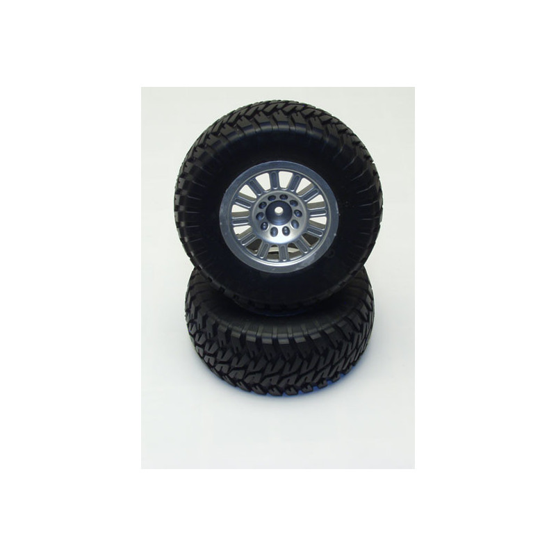 Pièce pour voiture electrique de piste 1/10 Kansas Paire de Roues Silver