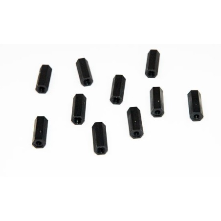 Visserie Entretoise nylon noir femelle/femelle M3x15 (10ps) Visserie Entretoise nylon noir femelle/femelle M3x15 (10ps)