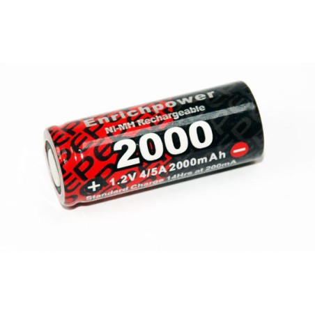 Accu NiMH pour appareil radiocommandé EP 2000UV 17x43mm Accu NiMH pour appareil radiocommandé EP 2000UV 17x43mm