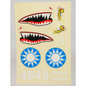 Pièce pour avions P-40 PLANCHE DE DECALS