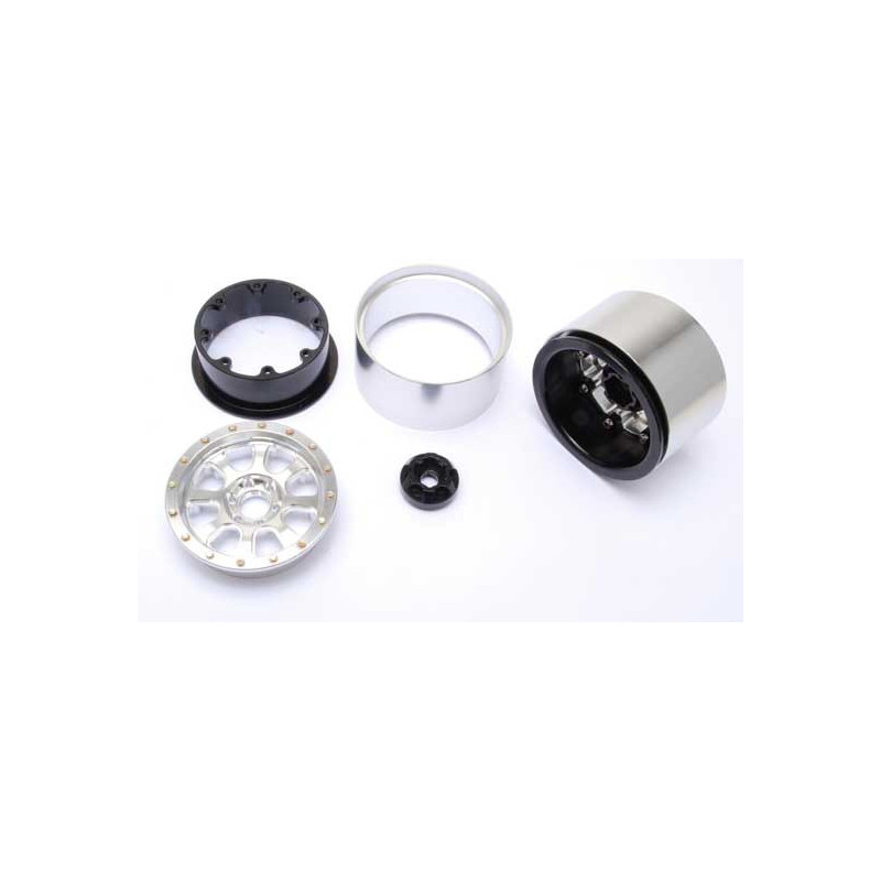 Pièce pour voiture electrique tous chemin 1/10 Paire Jantes Aluminium MOAB