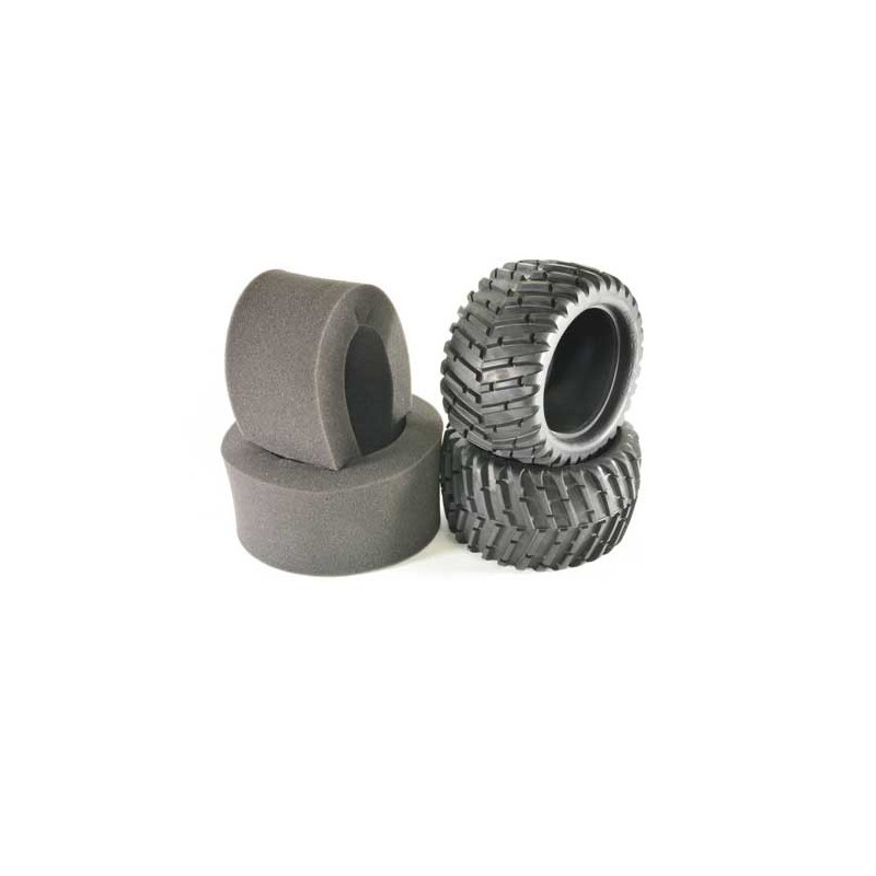 Pièce pour Monster Truck thermique 1/16 Pneus chevron avec inserts