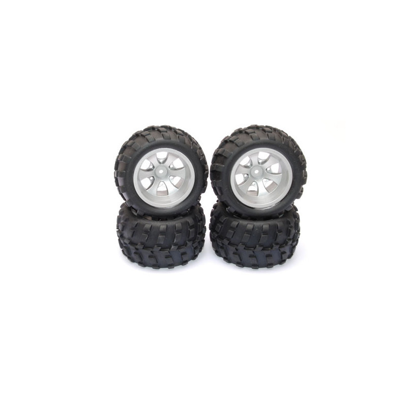 Pièce pour Buggy electrique 1/18 Roues + pneus en "V"