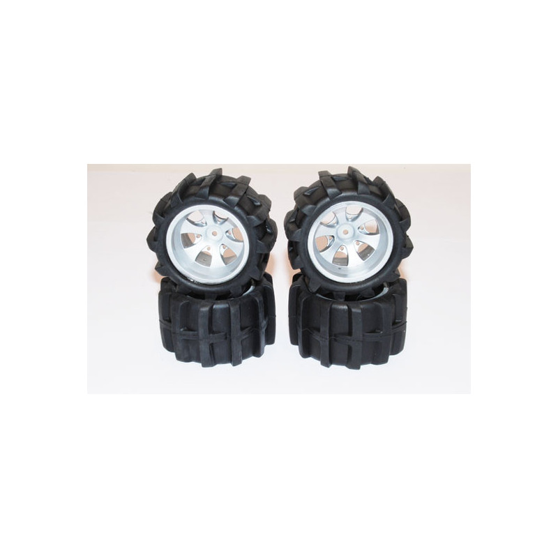 Pièce pour Buggy electrique 1/18 Roues + pneus pelle