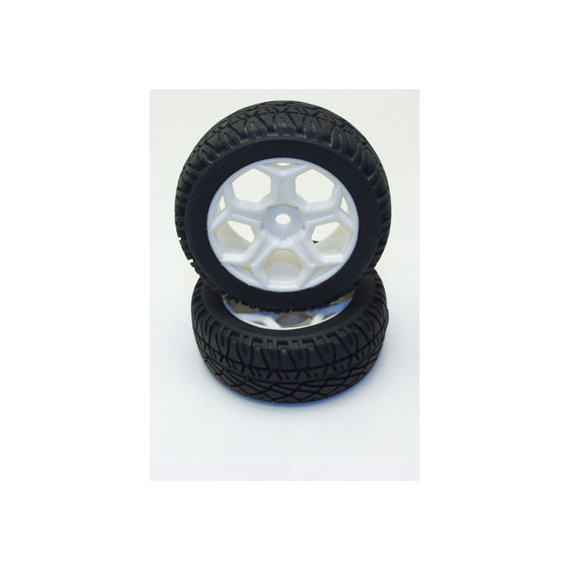 Pièce pour voiture electrique tous chemin 1/10 Roues Complètes Flash Rally