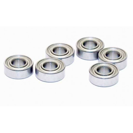Pièce pour voiture electrique tous chemin 1/10 Roulements 11x5x4mm (6 pcs) Pièce pour voiture electrique tous chemin 1/10 Roulements 11x5x4mm (6 pcs)