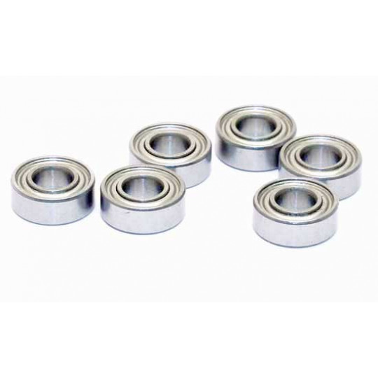 Pièce pour voiture electrique tous chemin 1/10 Roulements 11x5x4mm (6 pcs) Pièce pour voiture electrique tous chemin 1/10 Roulements 11x5x4mm (6 pcs)