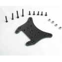 Pièce pour voiture electrique tous chemin 1/10 Support Amort. arr carbone