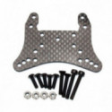 Pièce pour voiture electrique tous chemin 1/10 Support Amort. avt carbone Pièce pour voiture electrique tous chemin 1/10 Support Amort. avt carbone